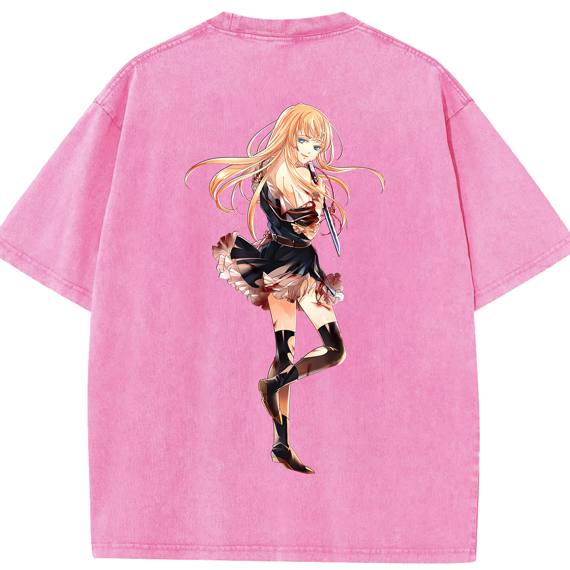 （画像用） 刀剣乱舞 Touken Ranbu 綿100% ヴィンテージ風 半袖Tシャツ（背面プリント）